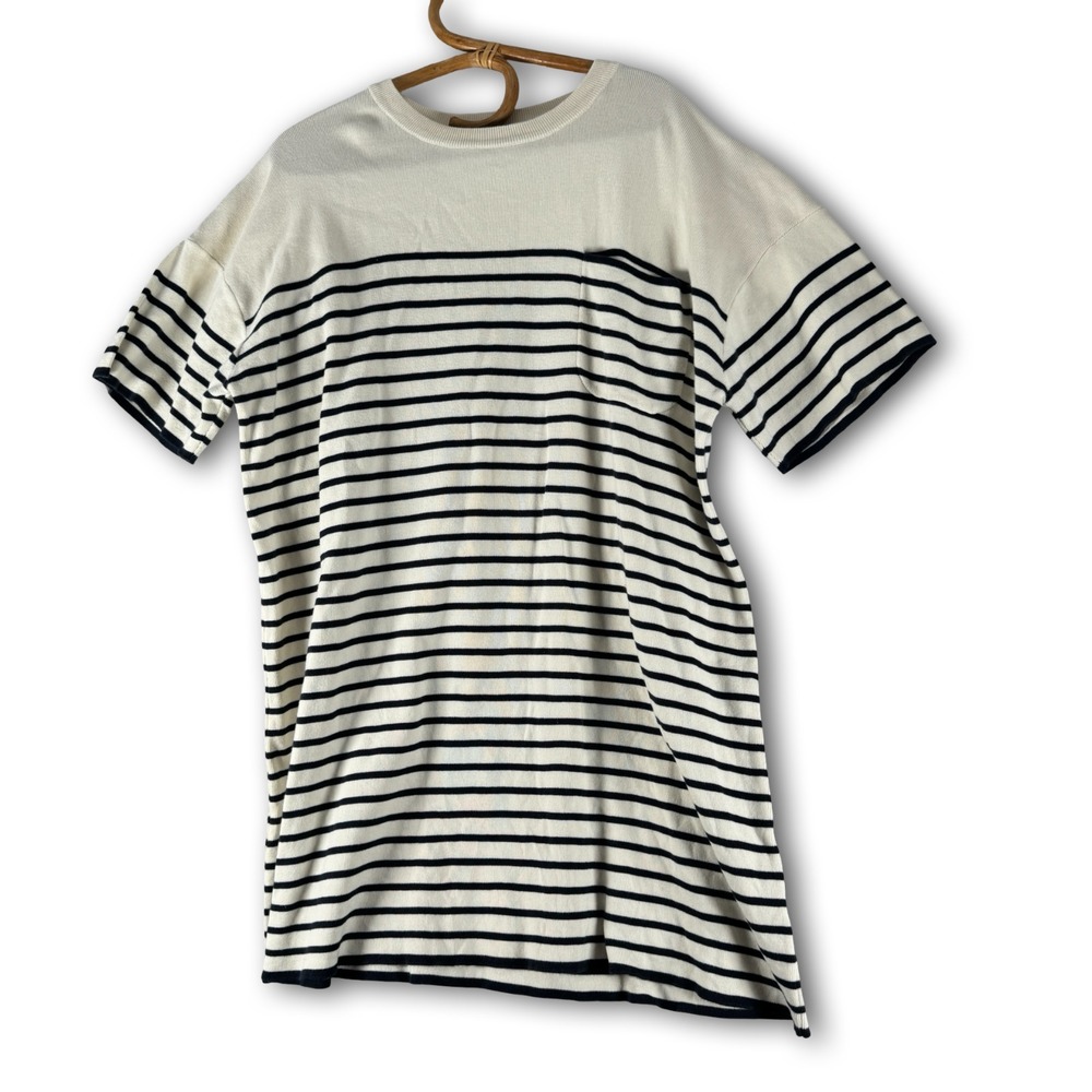 Tuckernuck Womens Navy Stripe knit Frenchie Dress Sz XL